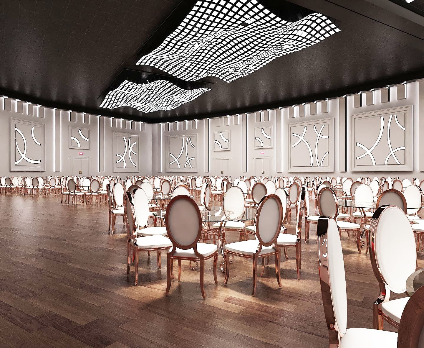 The Ibiza Grand Ballroom at Palacio Event Centre laid out with rows of tables and seating for a large delegate session